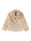 Blancha Shearling Jacket In Gold