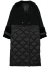 Blancha Double-breasted Panelled Coat In Schwarz