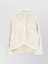 Blancha Faux Fur Coat With Hood And Pockets In Neutral
