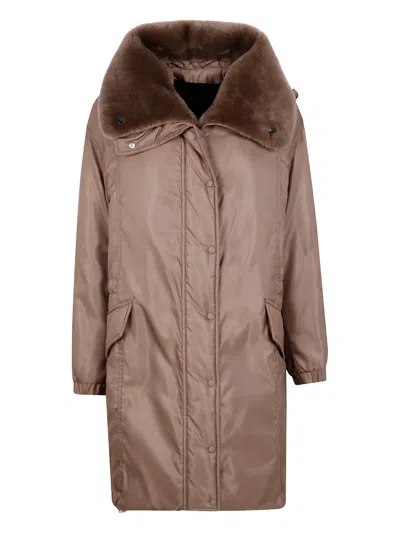 BLANCHA FAUX-FUR HOODED COAT
