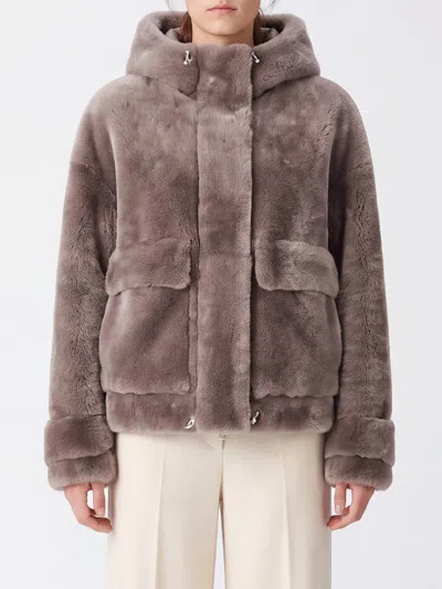 Blancha Fur Coat Woman Color Brown