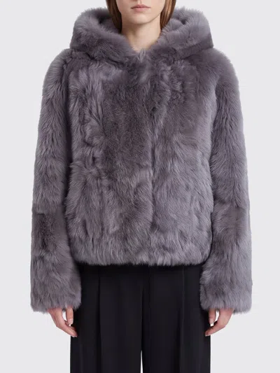 Blancha Fur Coat Woman Color Grey