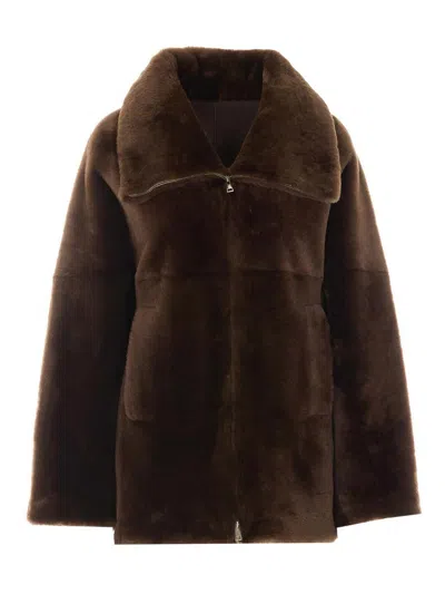 Blancha Fur Jacket In Brown