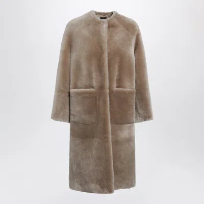 Blancha Long Sleeve Jacket Two Front Pockets In Neutral