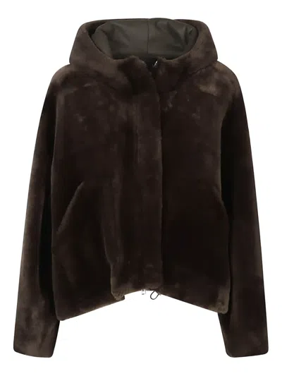 BLANCHA HOODED SHEEPSKIN JACKET
