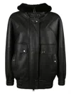 Blancha Fur-collar Jacket In Black