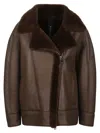 Blancha Shearling Jacket In Grey