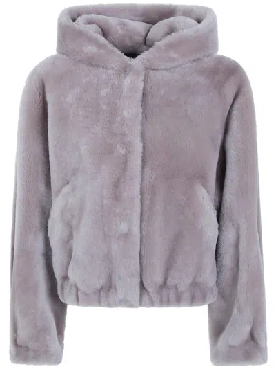 Blancha Jacket Merino Shearling "26069.300 Dove" In Gray