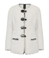 Blancha Leather-trimmed Shearling Jacket In White