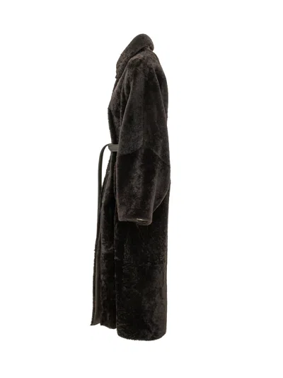 Blancha Lightweight Astrakhan Jacket In Cioccolato