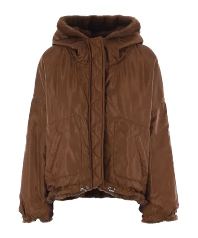 Blancha Long-sleeved Casual Jacket In Brown