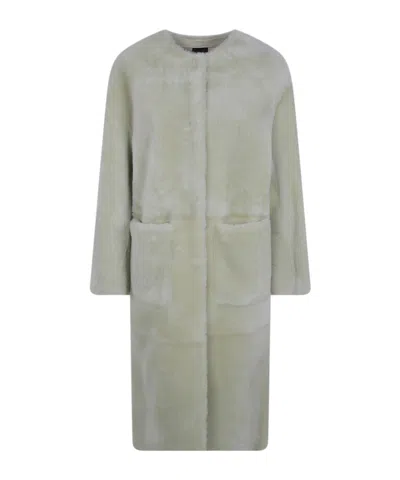 Blancha Long-sleeved Coat In Jade