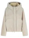 Blancha Hoodie Jacket With Pockets In White
