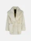 Blancha Milky White Sheepskin Coat In Neutral