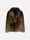Blancha Mud Sheepskin Jacket In Nude