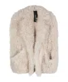 Blancha Reversible Leather Gilet In Nude