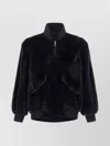 Blancha Luxurious Mink Fur Bomber Jacket With Zip Closure And Casual Appeal In Black