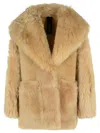 Blancha Sand Sheepskin Coat In Multi