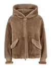 Blancha Shearling Coat In Beige