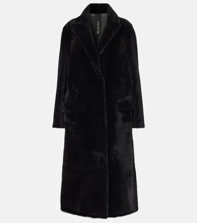 Blancha Shearling Coat In Black