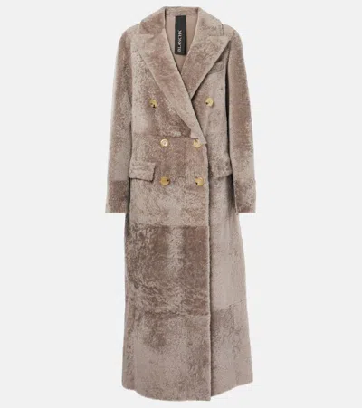 Blancha Shearling Coat In Grey