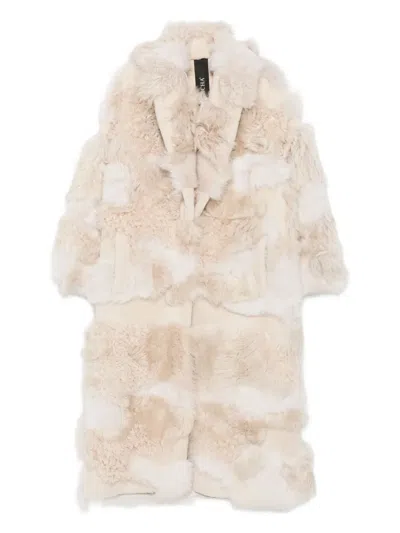 Blancha Shearling Coat In Green