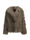 Blancha Shearling Coat In Gray