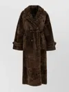 Blancha Shearling Coat Waist Belted