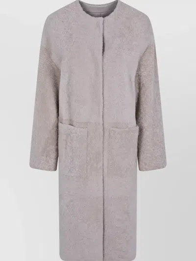 Blancha Shearling Coat In White