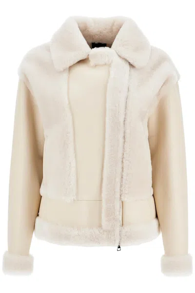 Blancha Shearling Jacket In White