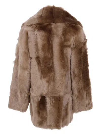 Blancha Shearling Jacket In Brown