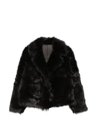 Blancha Shearling Jacket In Brown