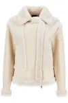 Blancha Shearling Jacket In Latte (white)