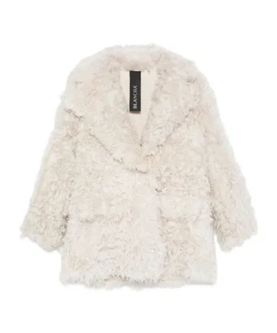 Blancha Shearling Jacket In White