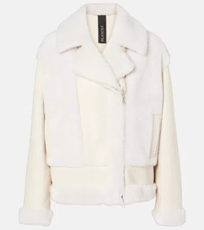 Blancha Shearling Jacket In White