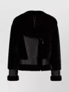 Blancha Shearling Jacket With Cuffed Sleeves And Faux Fur In Black