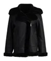Blancha Shearling-trimmed Jacket In Black