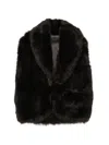 Blancha Sleeveless Jacket In Brown