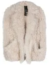 Blancha Reversible Leather Gilet In White