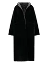 Blancha Shearling Wool Coat In Black