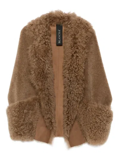Blancha Sheepskin Jacket In Brown
