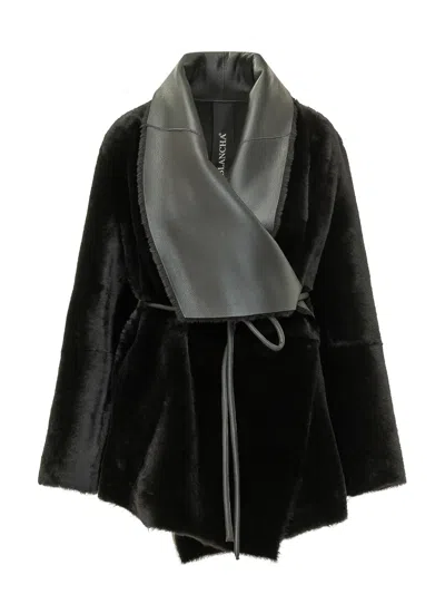 Blancha Straight Merino Jacket In Nero