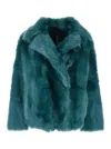 Blancha Toscana Shearling Jacket In Blue