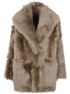 Blancha "toscana Shearling" Jacket Clothing In Gold