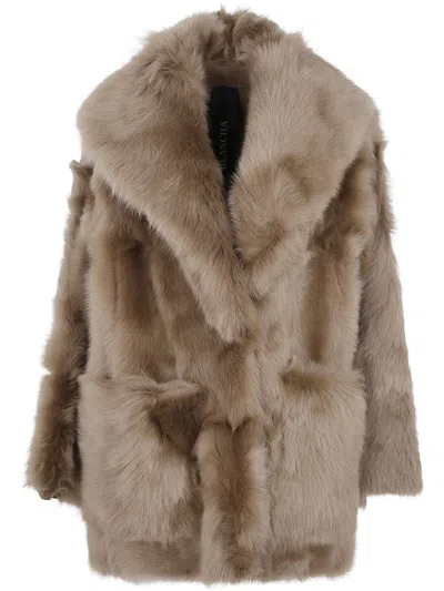 Blancha "toscana Shearling" Jacket Clothing In Gold