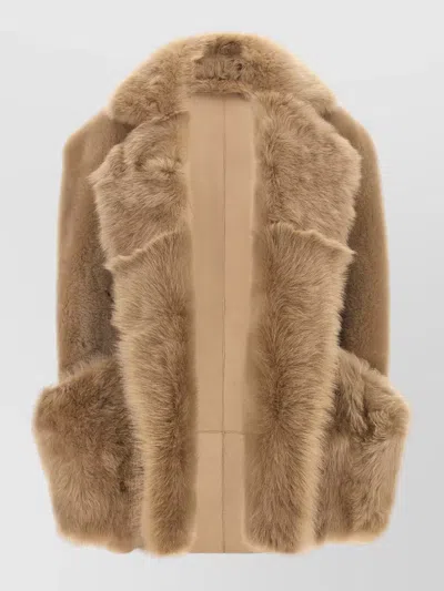 Blancha Toscana Shearling Vest Faux Fur Style In Neutral