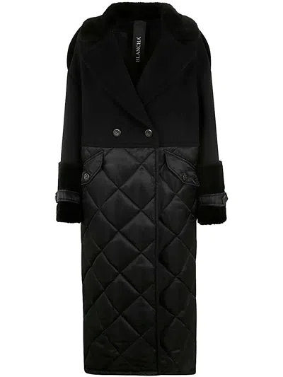 BLANCHA BLANCHA WOOL FABRIC, NYLON FABRIC AND SHEARLING COAT