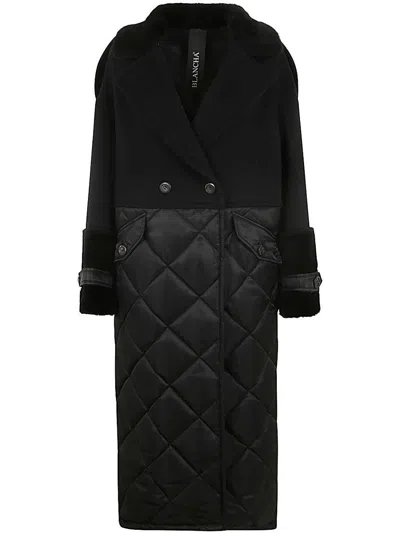 BLANCHA BLANCHA WOOL FABRIC, NYLON FABRIC AND SHEARLING COAT