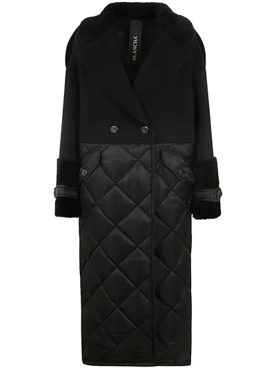 BLANCHA BLANCHA WOOL FABRIC, NYLON FABRIC AND SHEARLING COAT
