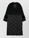 Blancha Double-breasted Panelled Coat In Black